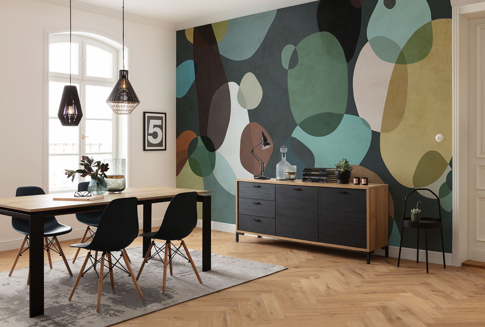 Papier peint panoramique Bulle Form Symbiotic - Papier peint Komar Flair