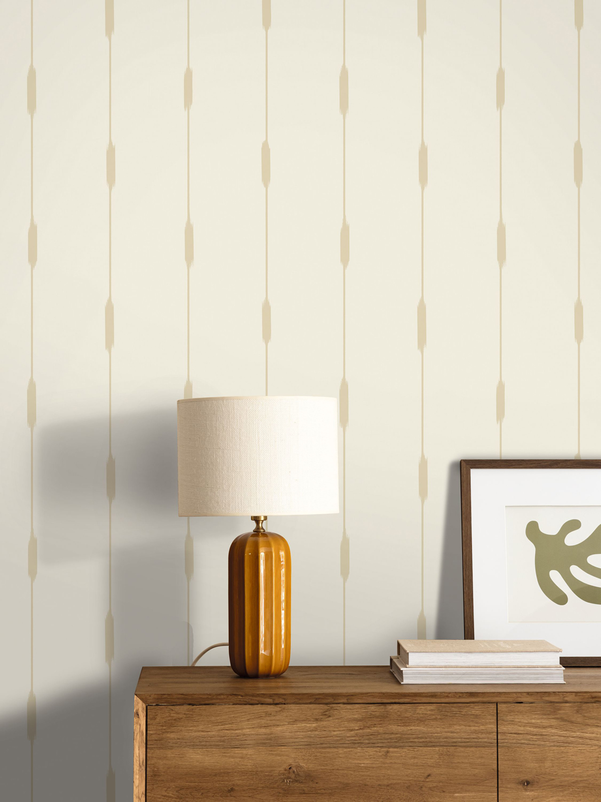 Papier peint Lignes Ikara beige - Blue Shades de Casélio | Réf. BLS107771000
