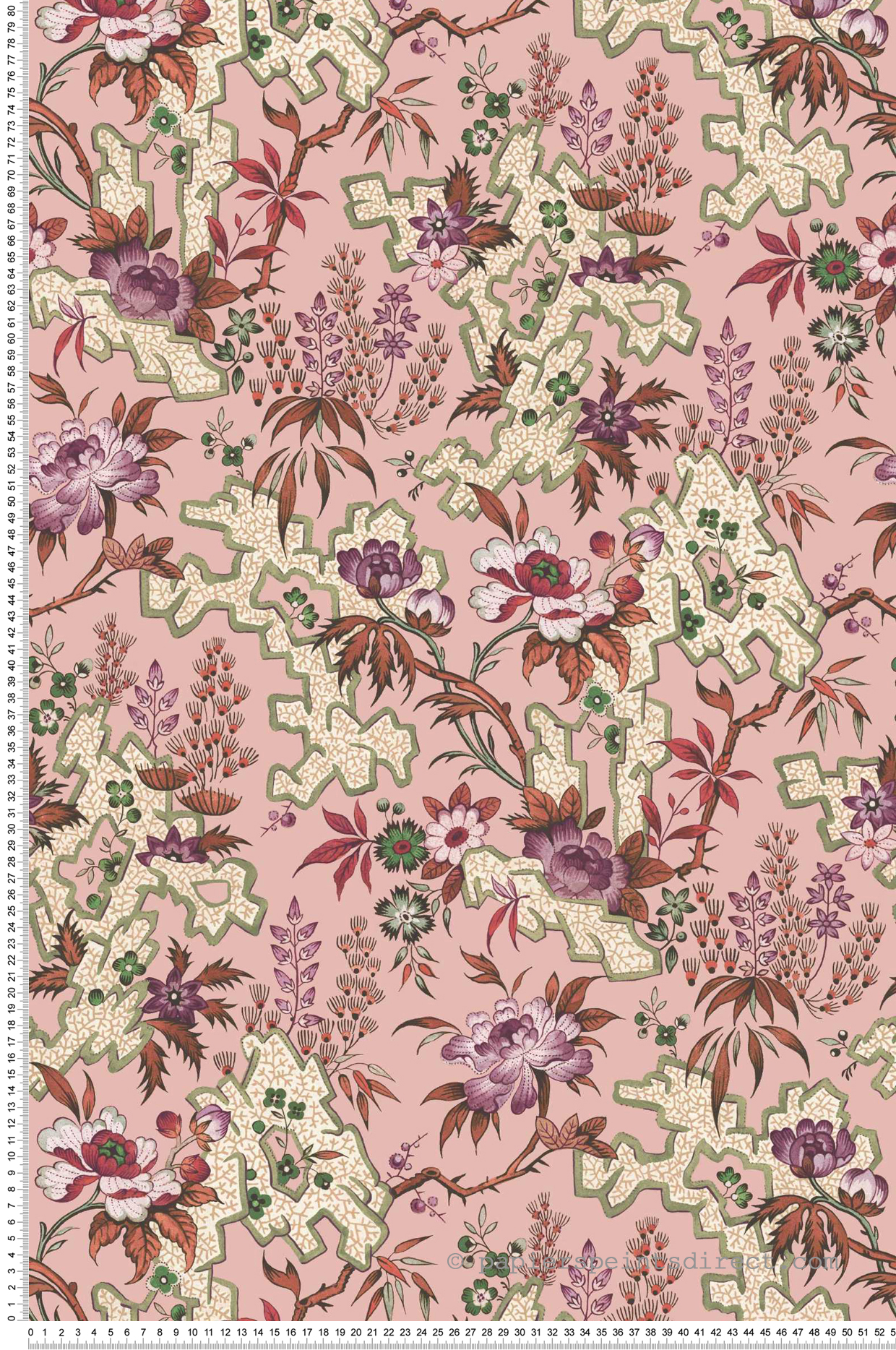 Papier peint Aquarelle Kilburn's Maze rose - V&A Decorative Papers II d'Initiales | Réf. INI-2412-180-03