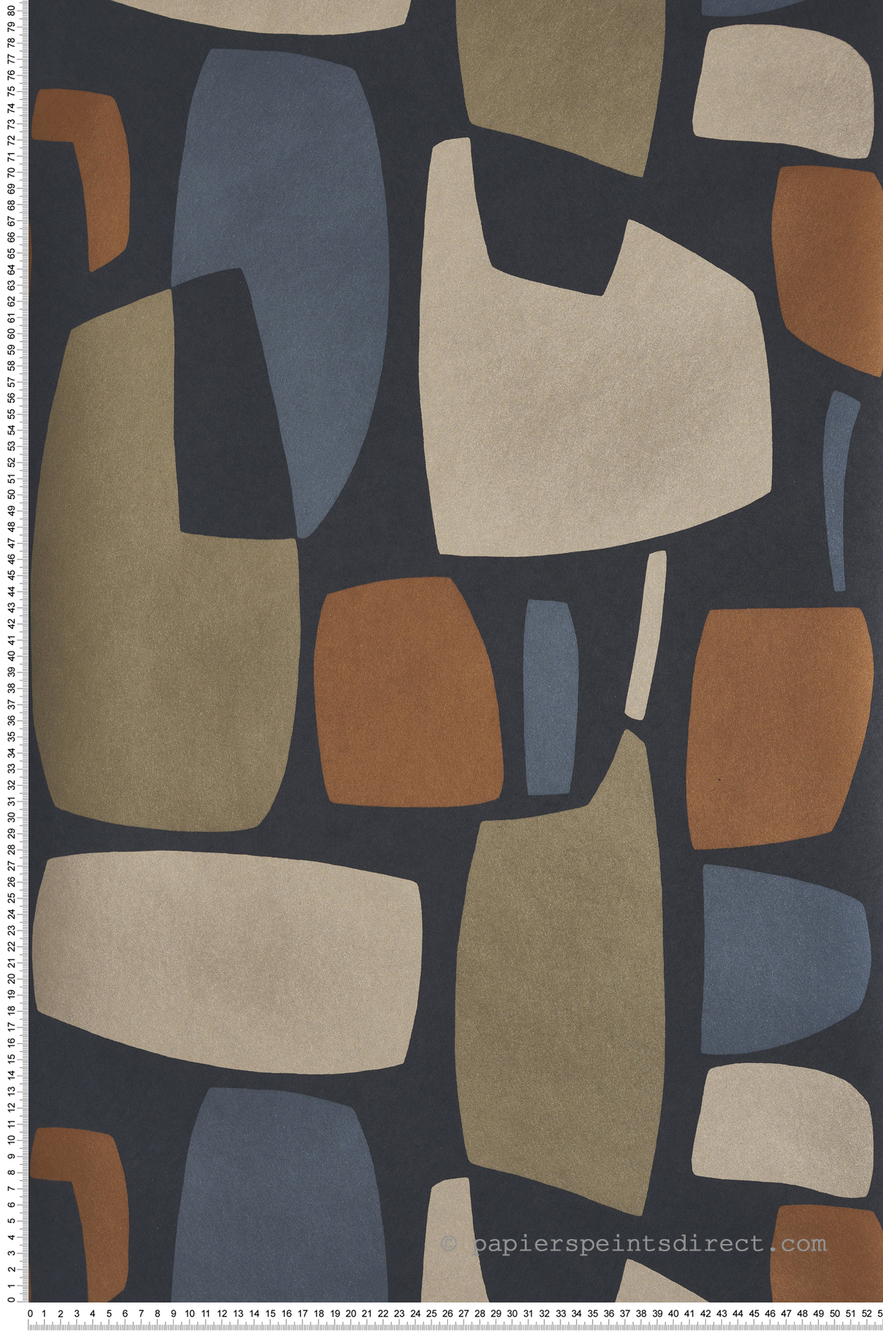 Papier peint Forme Géométrique Module marine - Milano Sixties de Casadéco | Réf. MISI89389515