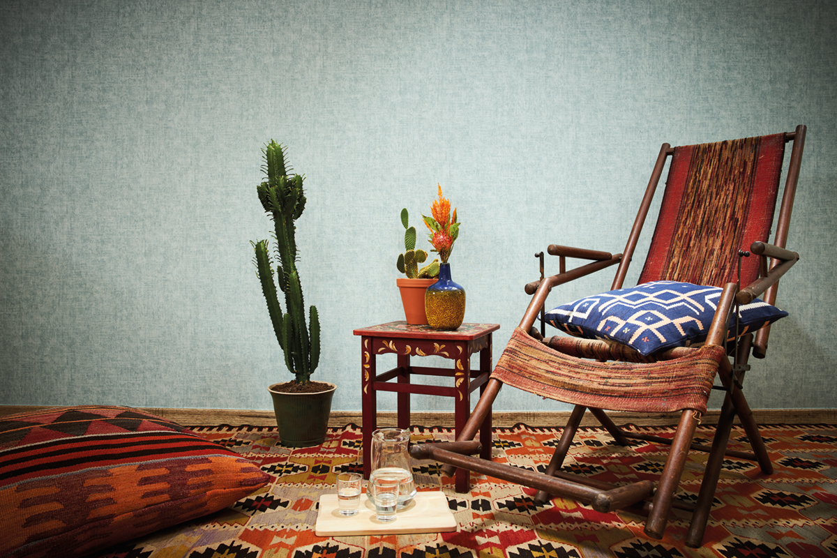 Papier peint Faux unis Relax vert d'eau - New Walls d'AS Création | Réf. SP15285