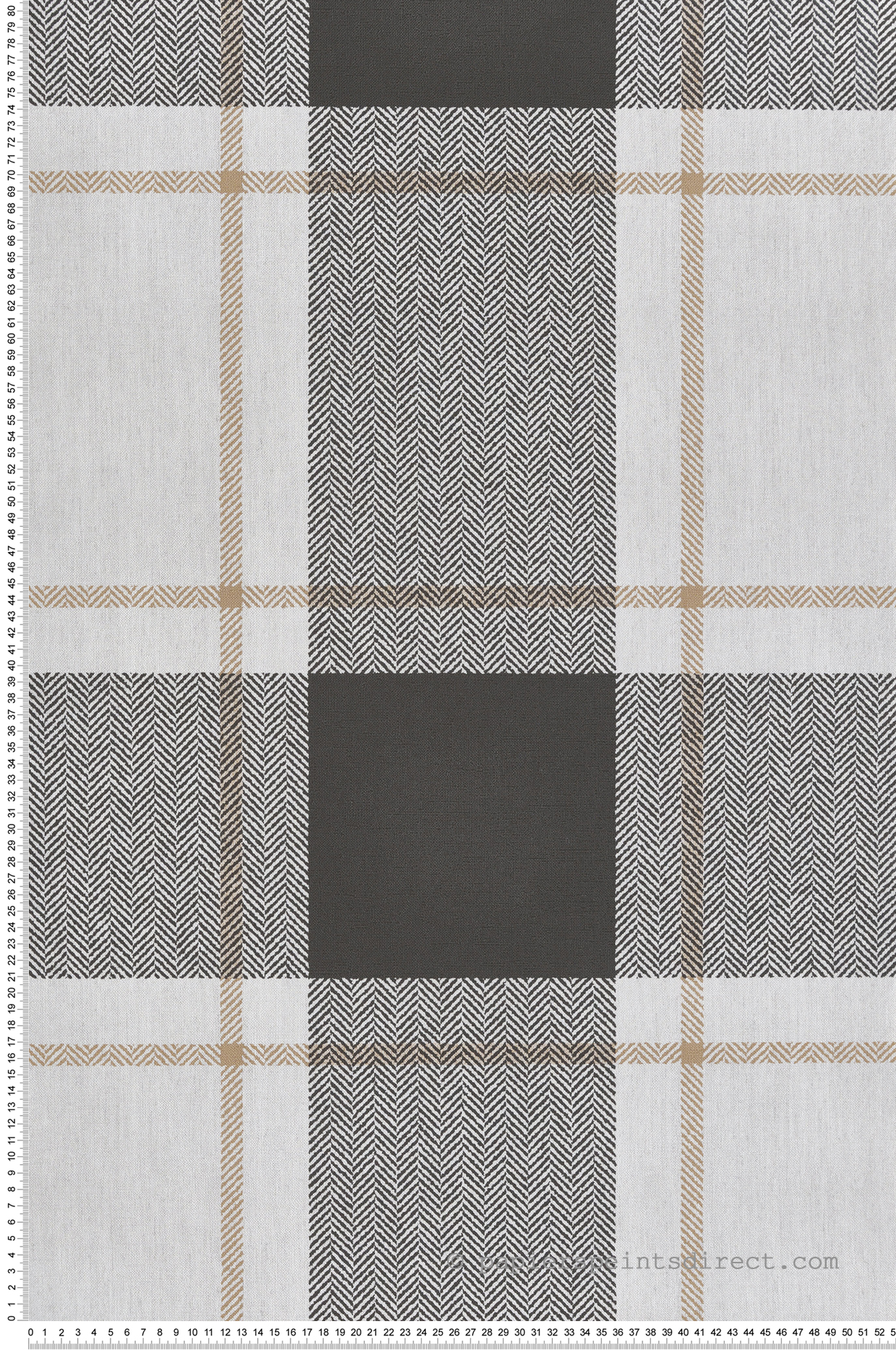 Papier peint Tartan Chevon noir - Stripes & Checks de Montecolino | Réf. MC-ST38409