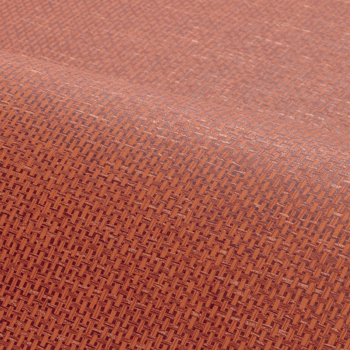 Papier peint Effet Toile Tissée Vannora orange brûlé - Tressora de Casamance | Réf. CAS-76922344