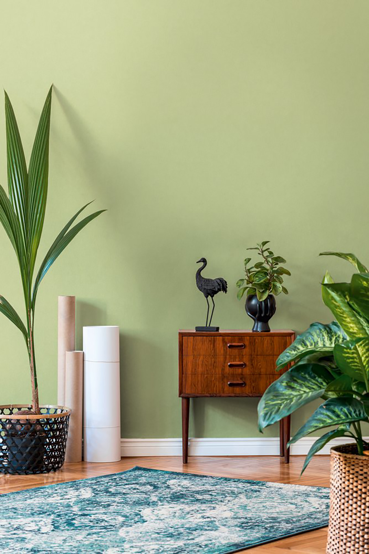 Papier peint Uni Lisse vert pomme - Dream Flowery de Architects Paper | AMB Réf. 3837-47