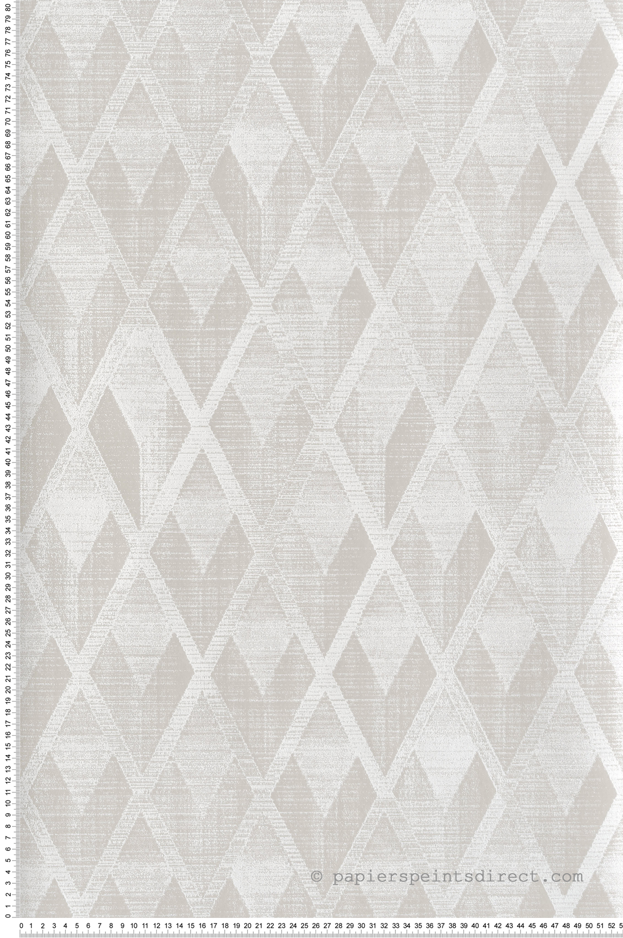 Papier peint Losange Ethnique Facet écru argenté - The Texture Book de Masureel | Réf. MAS-CAB502