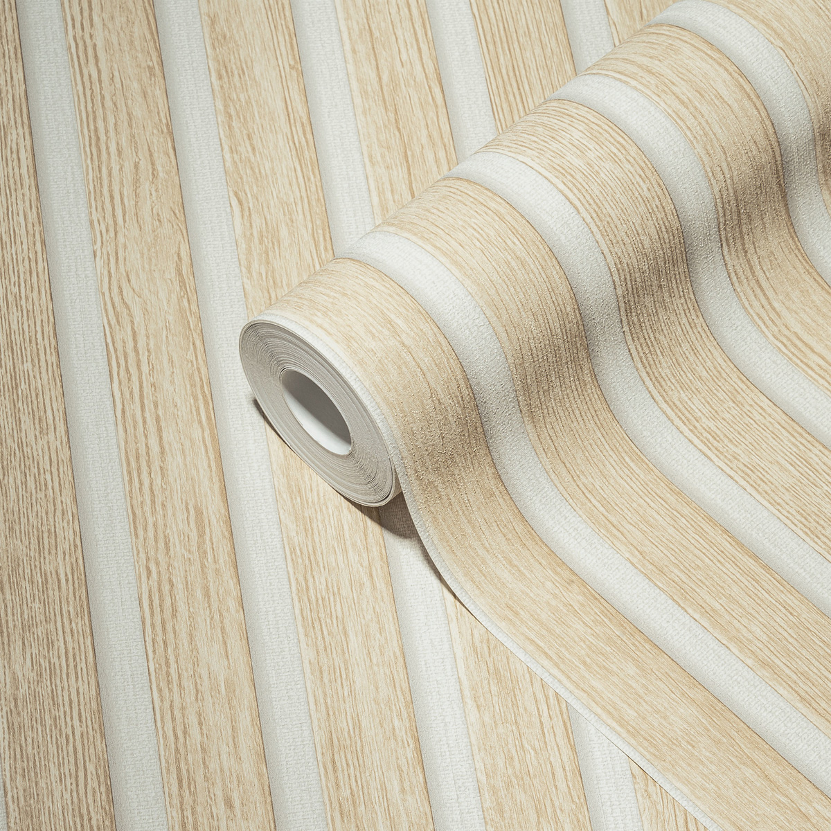 Papier peint Tasseaux Bois Chêne gris beige - Pintwalls 2 d'A.S. Création ROLLZ | Réf. AS-391097