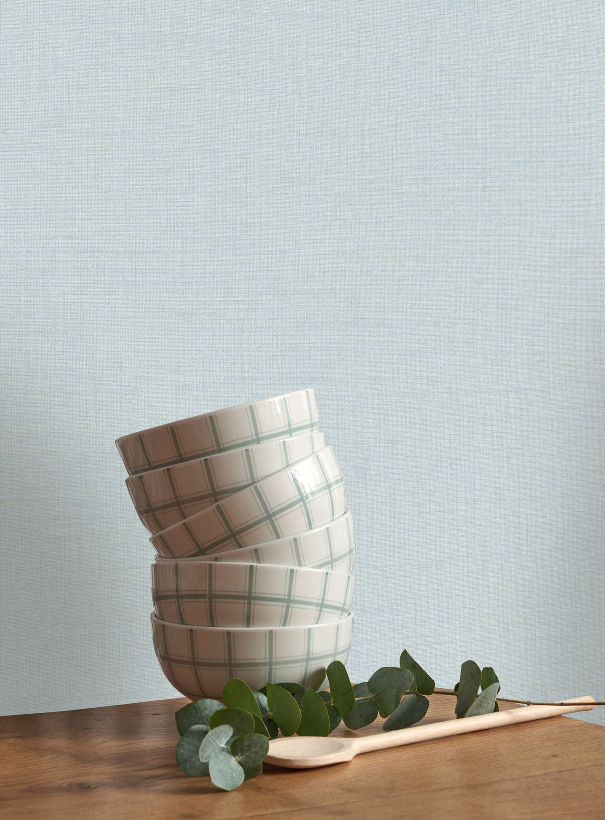 Papier peint Faux Uni Pointillé Smith bleu d'eau - Carnaby Street de Casadéco | Réf. CARN200569691