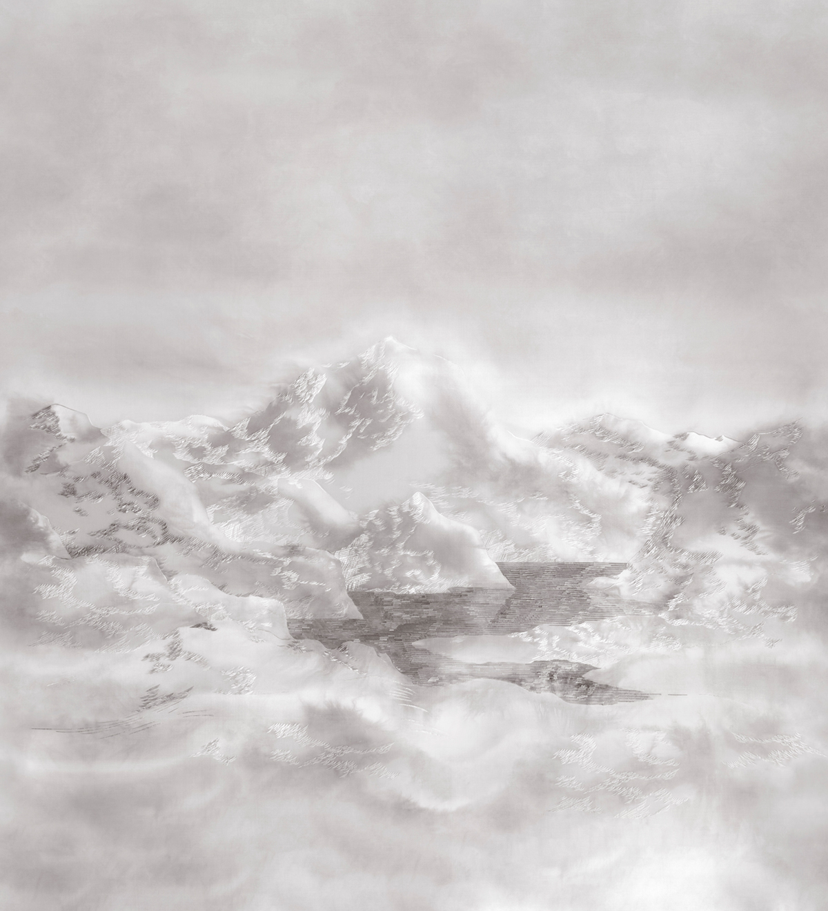 Papier peint panoramique Montagne Reflets d'Ossau Brun A+B - 1/2/3/4/5/6 - Isidore Leroy