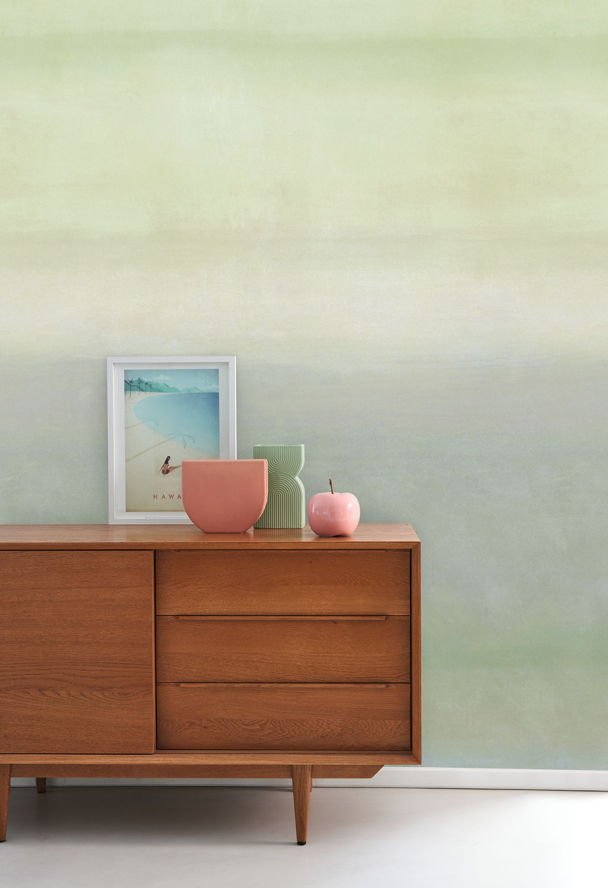 Papier peint panoramique Tie and Dye Aurora M vert boreal - So Color 5 de Casadéco | Réf. COLR89447103