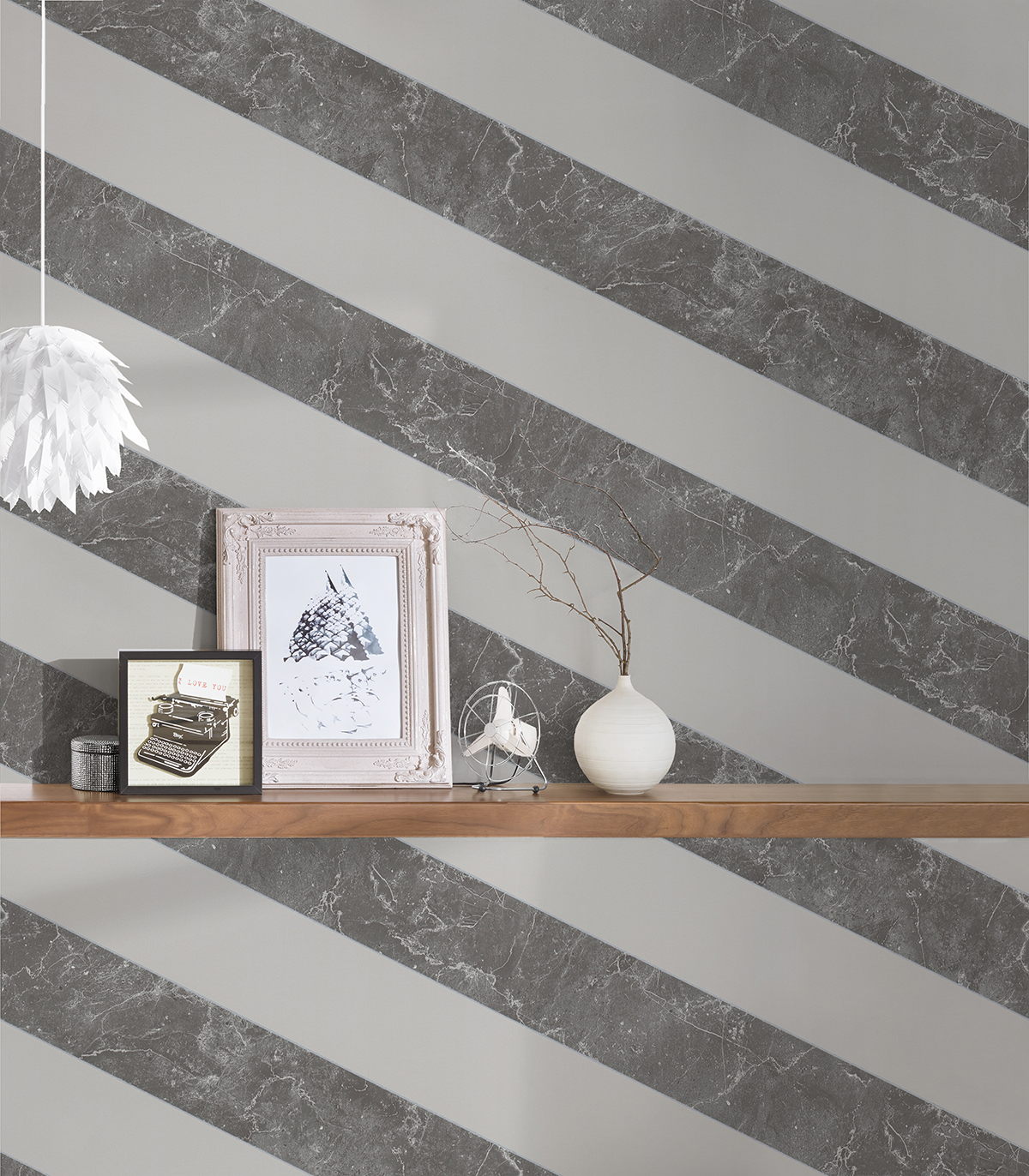 Papier peint Marbre Rayure gris - Change is good de Michalsky | Réf. MC-37992-2