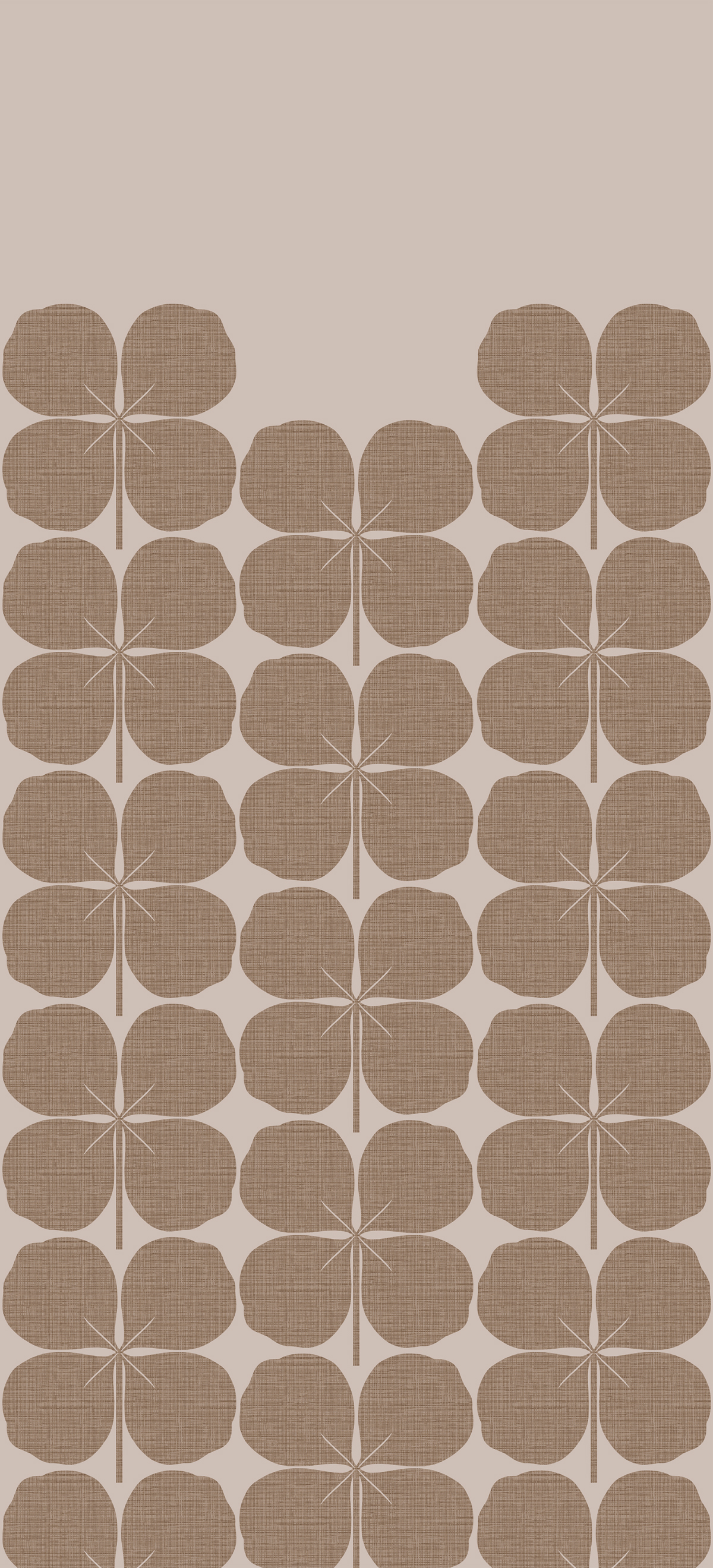 Papier peint panoramique Trèfle à 4 Feuilles Bonheur Ocre B - 4/5/6 - Isidore Leroy