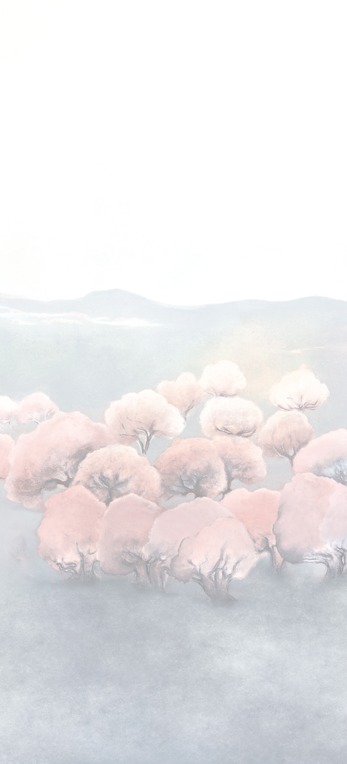 Papier peint panoramique Arbre Pastorale Pastel B - 4/5/6 - Isidore Leroy