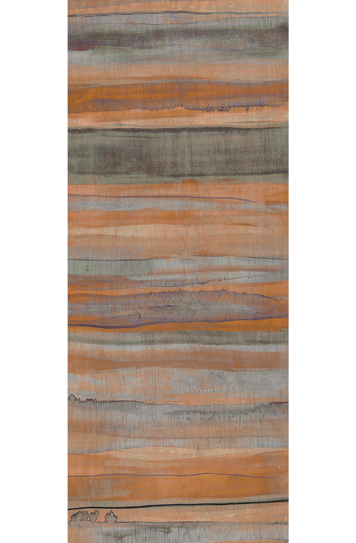 Papier peint panoramique Rayure Abstraite Medite orange brique - C H260 - Wall Designs IV de Masureel | Réf. MAS-DG4MED1033-260