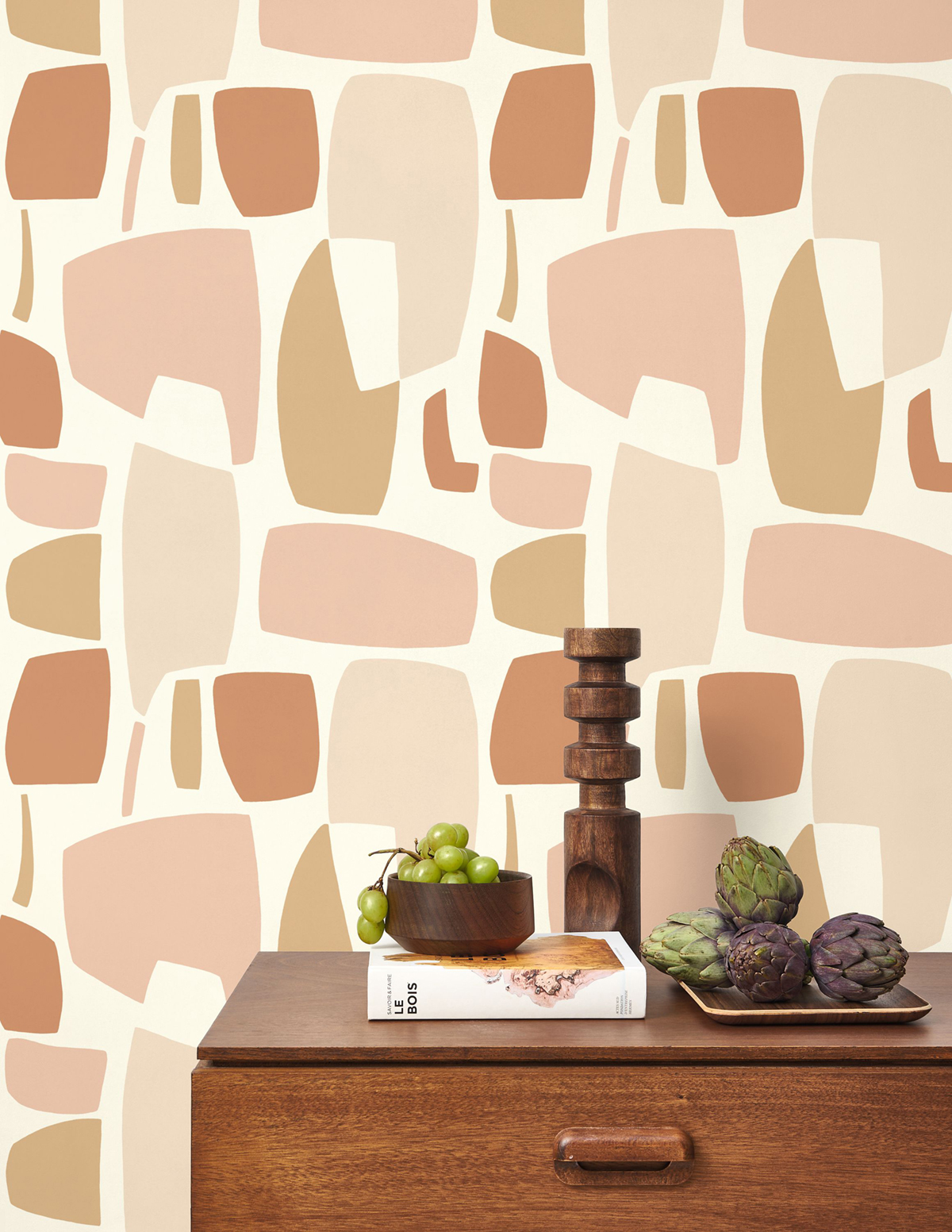 Papier peint Forme Géométrique Module nude - Milano Sixties de Casadéco | Réf. MISI89384114