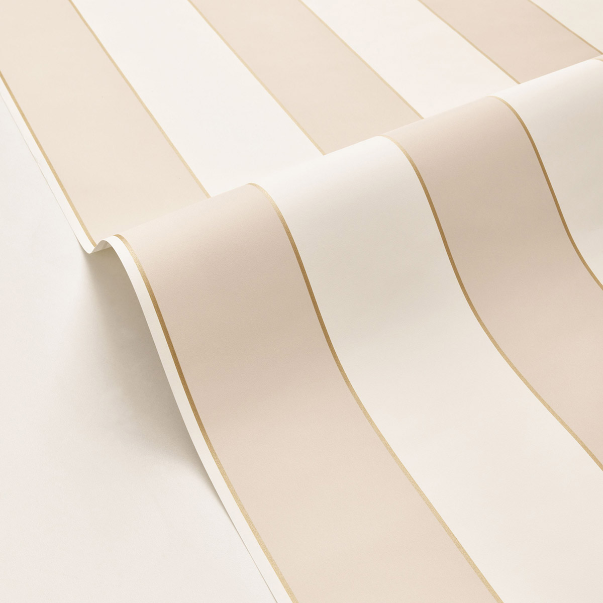 Papier peint Rayures Golden Lines beige blanc or - Basics de Casélio | Réf. BAI101070103