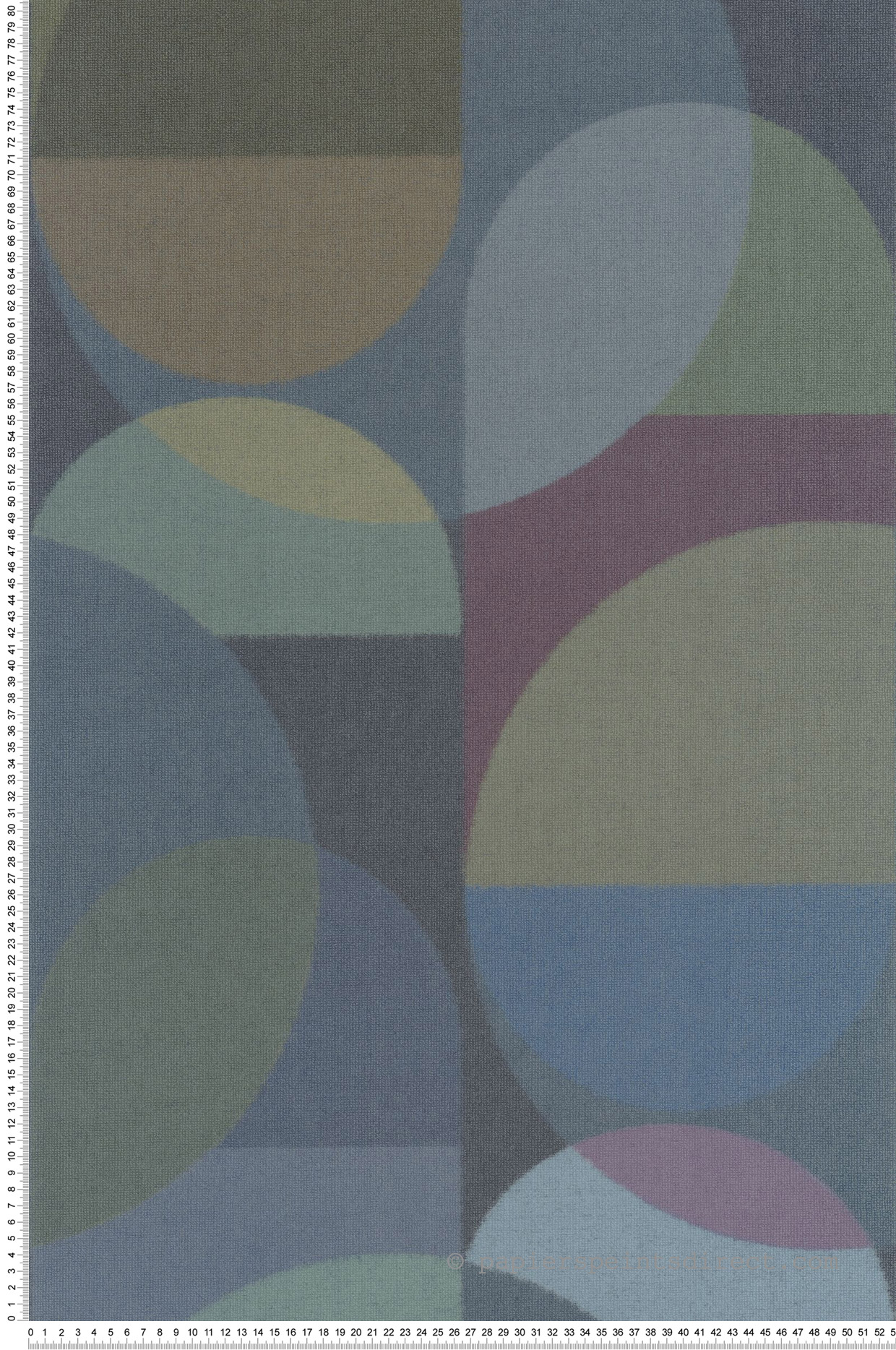 Papier peint Bulle Lumière Abby bleu vert - Carnaby Street de Casadéco | Réf. CARN200496311