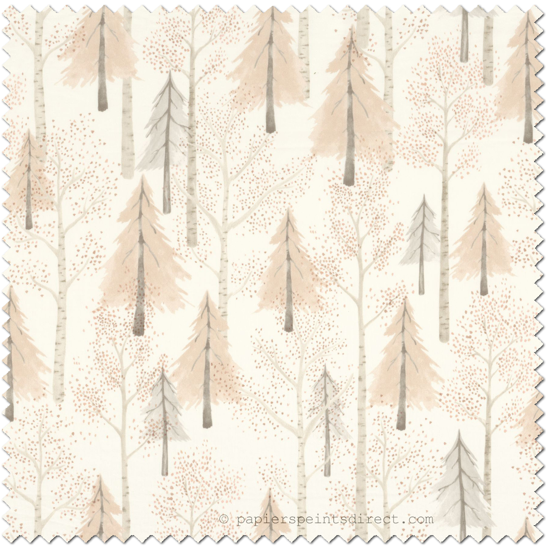 Tissu Sapin Forêt gris rose - Once Upon A Time de Casadéco | Réf. OUAT88491796