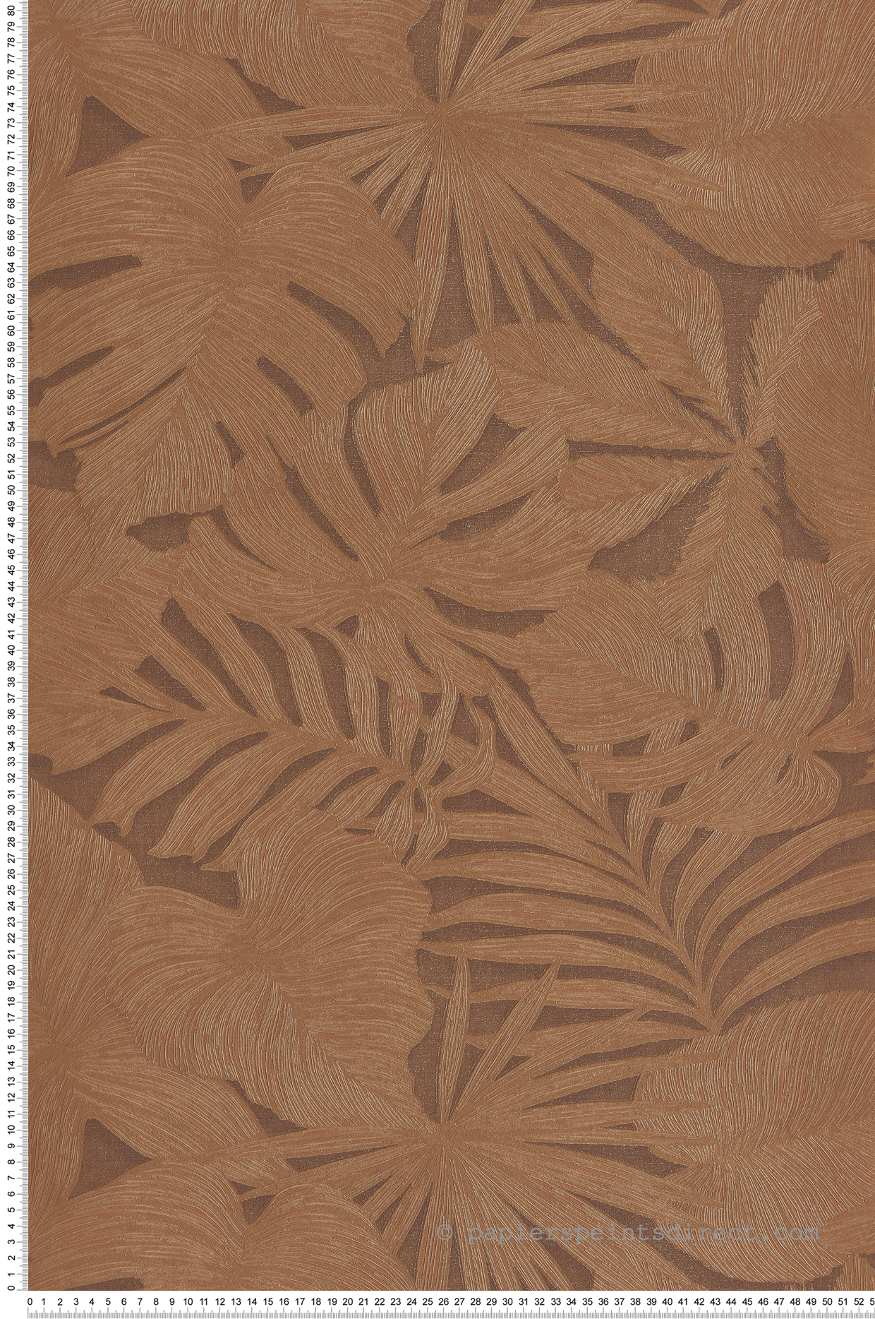 Papier peint Palmes Gravure Granada caramel - Vegetals de Casadéco | Réf. VEGE86432909