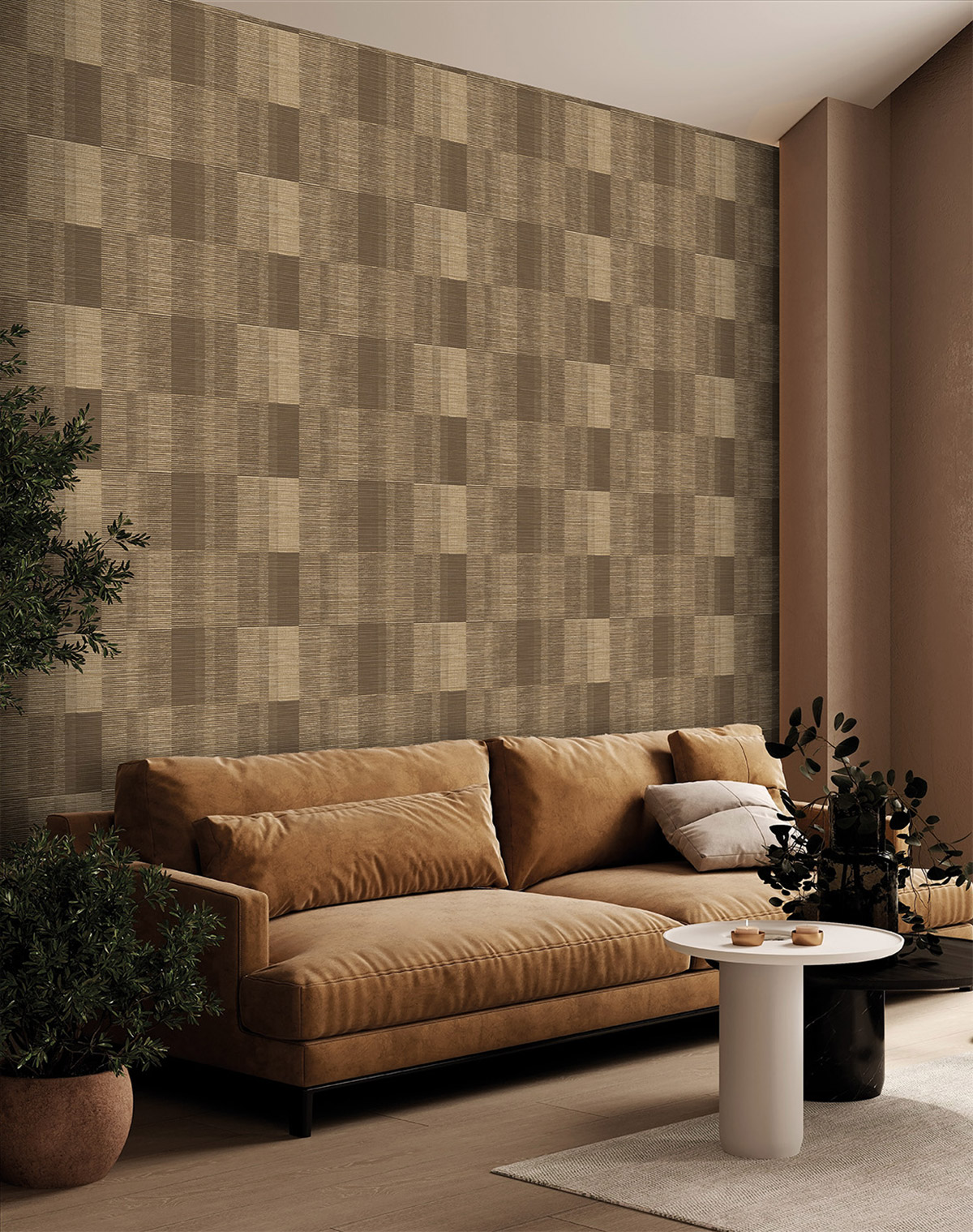 Papier peint Rayure Tissage brun beige - Atacama de Montecolino AMB1| Réf. MC-IM28030