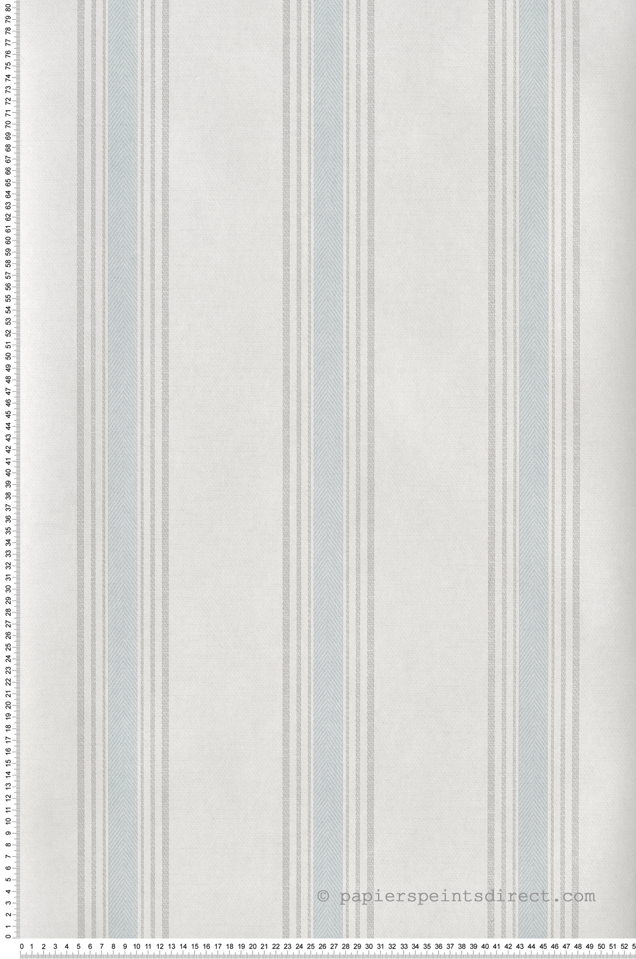 Papier peint Rayure Toile Chevron gris bleu - Romance de Lutèce | Réf. LTC-19091