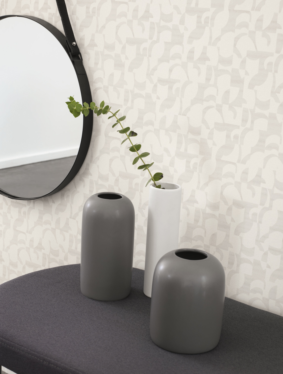 Papier peint Géométrique Ombre blanc - Utopia de Casadeco | Réf. UTOP85140341