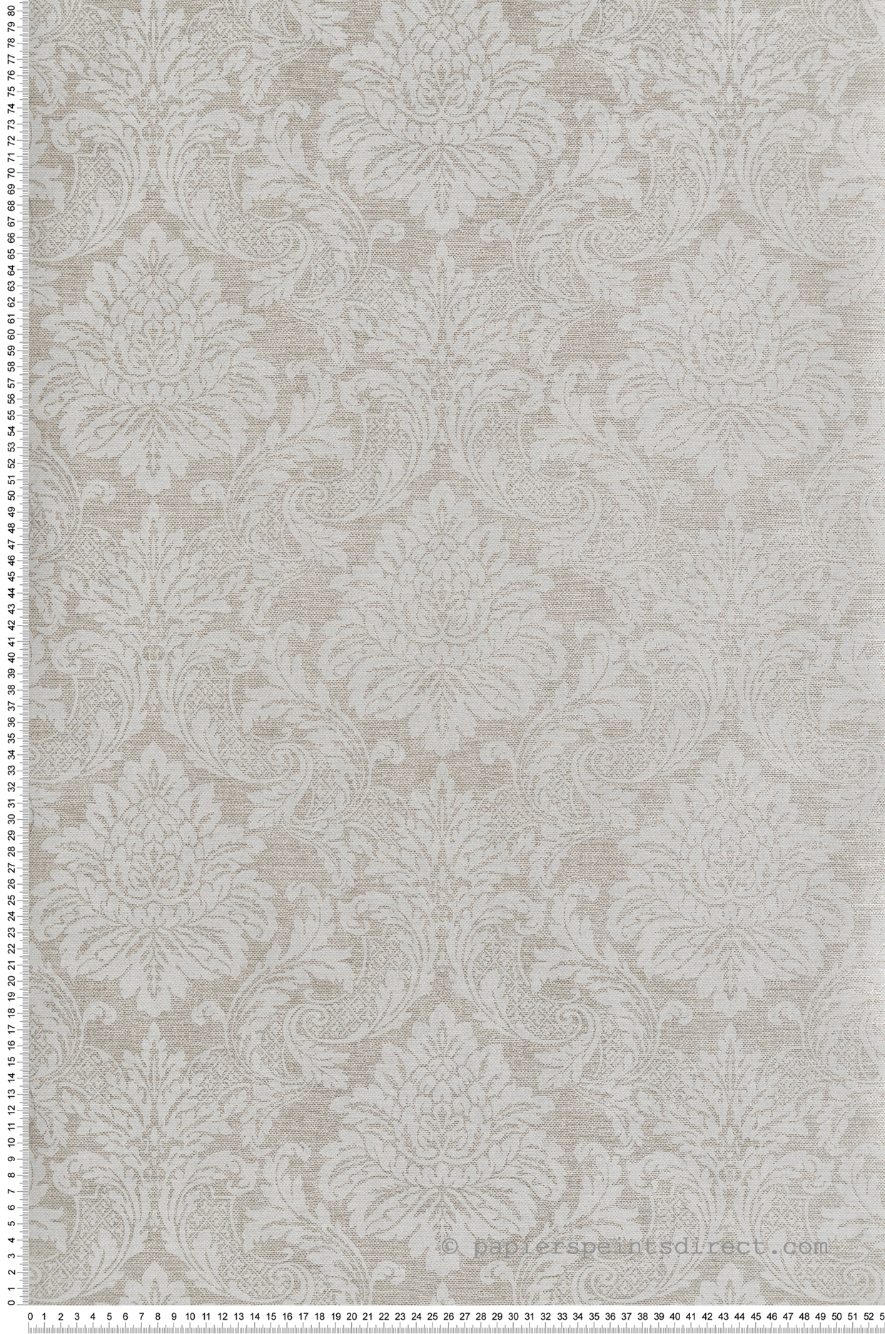 Papier peint Médaillon Baroque beige métallisé - Othello de Masureel | Réf. MAS-OTH001