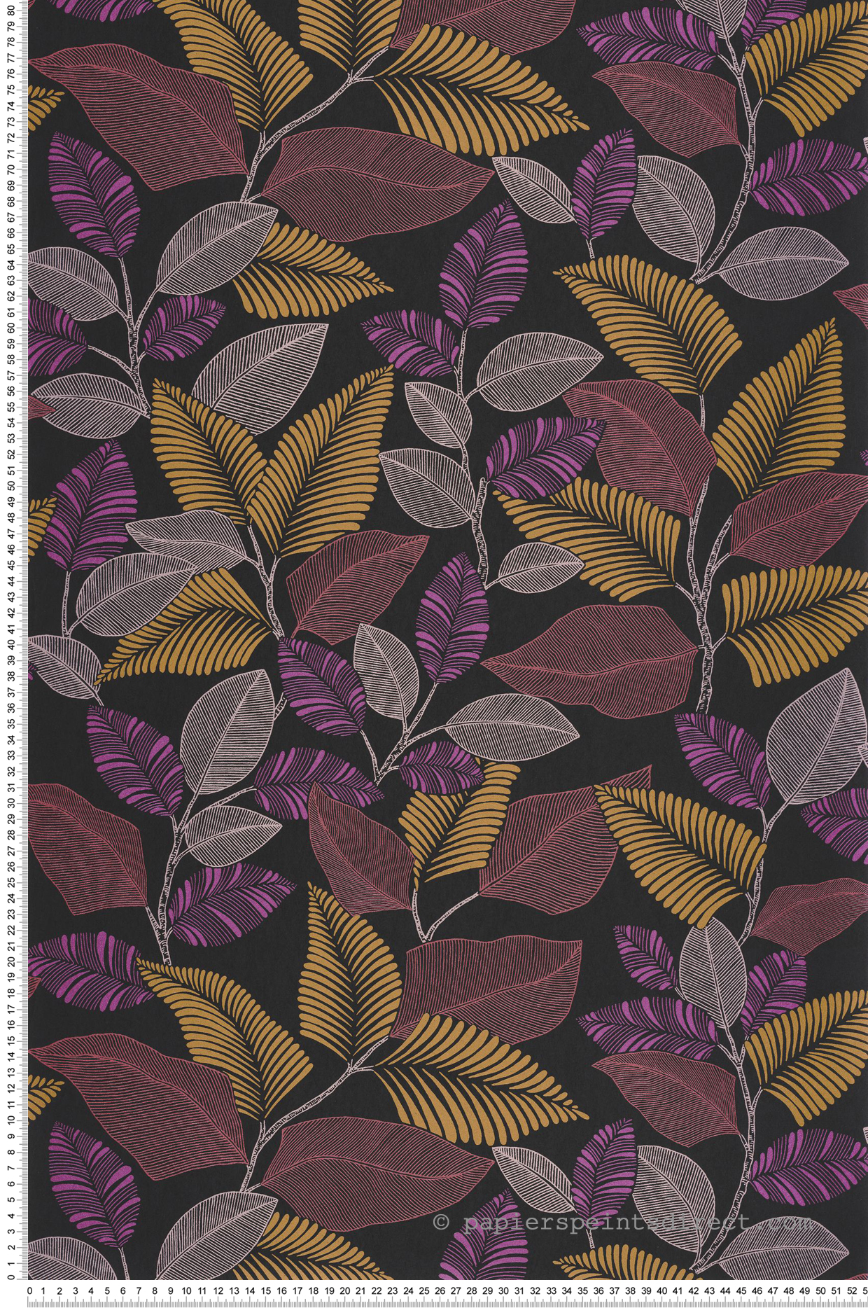 Papier peint Feuillage Paraty fuchsia - Rio de Casadéco | Réf. RIOC201804522