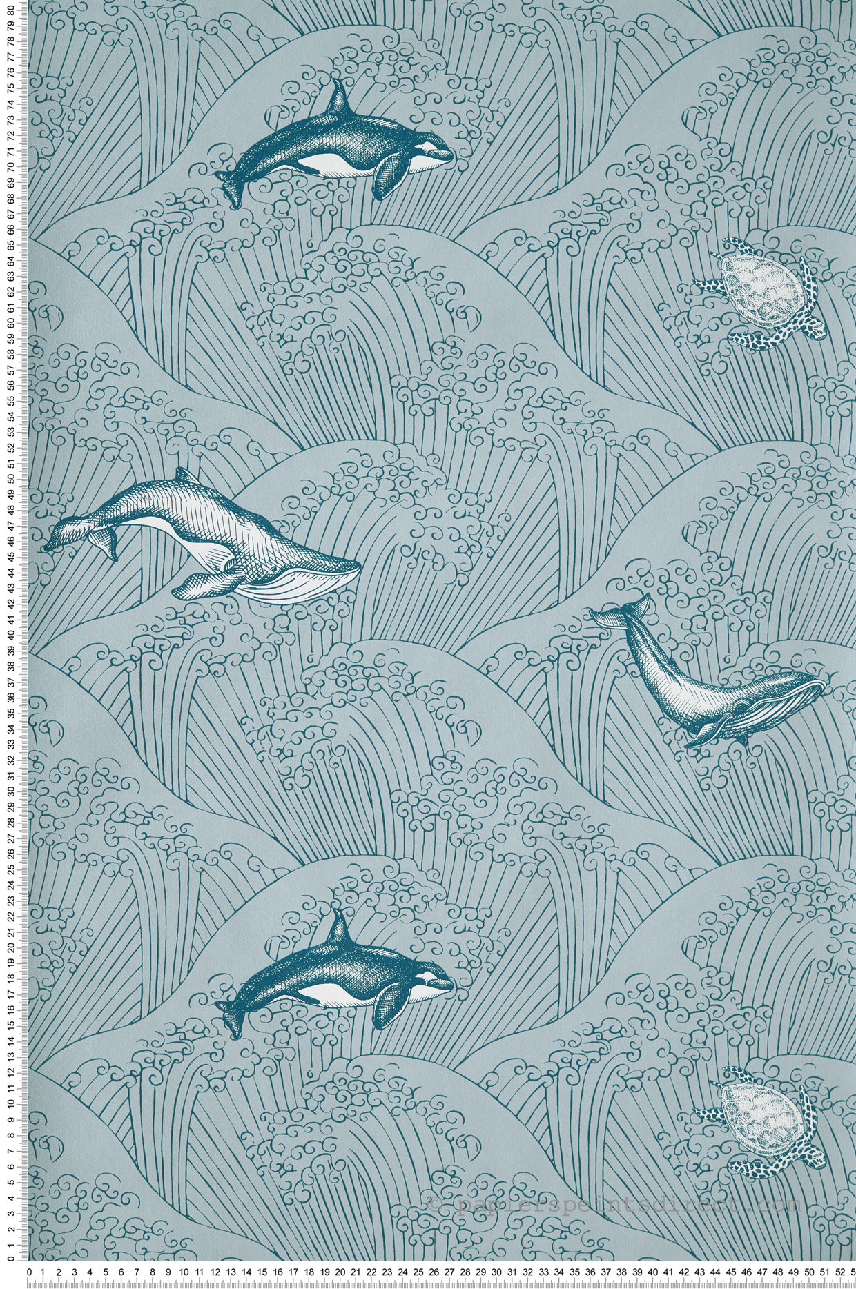 Papier peint Marin Under The Sea bleu clair - Our Planet de Casélio | Réf. OUP102017138