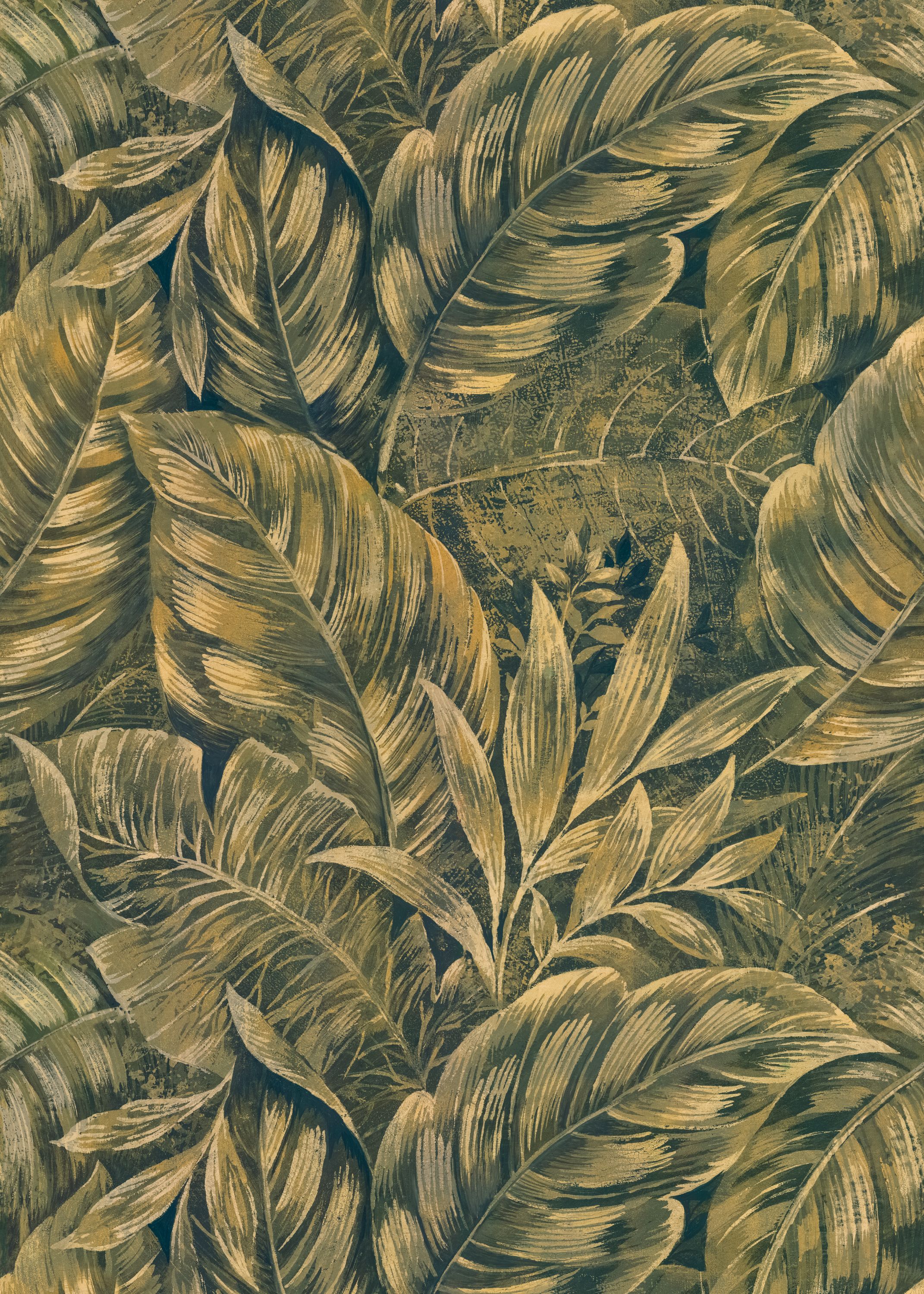 Papier peint panoramique Feuillage Karipuna M vert 200X280 - Vegetals de Casadéco | Réf. VEGE201317703