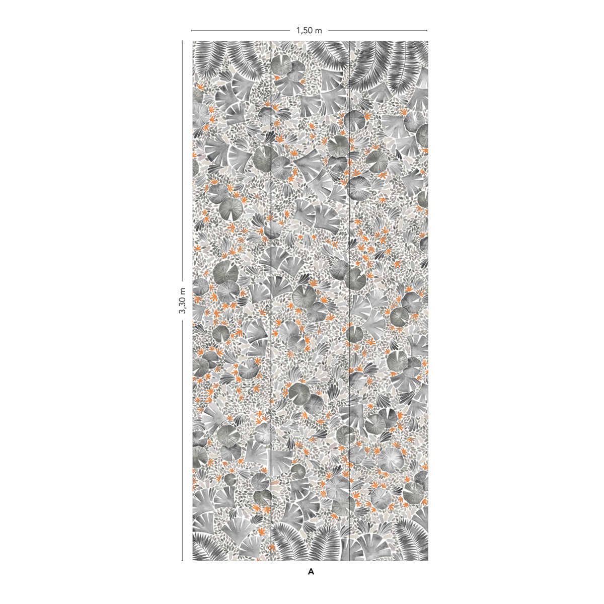 Papier peint panoramique Tigres Grisaille A 1/2/3 - Isidore Leroy