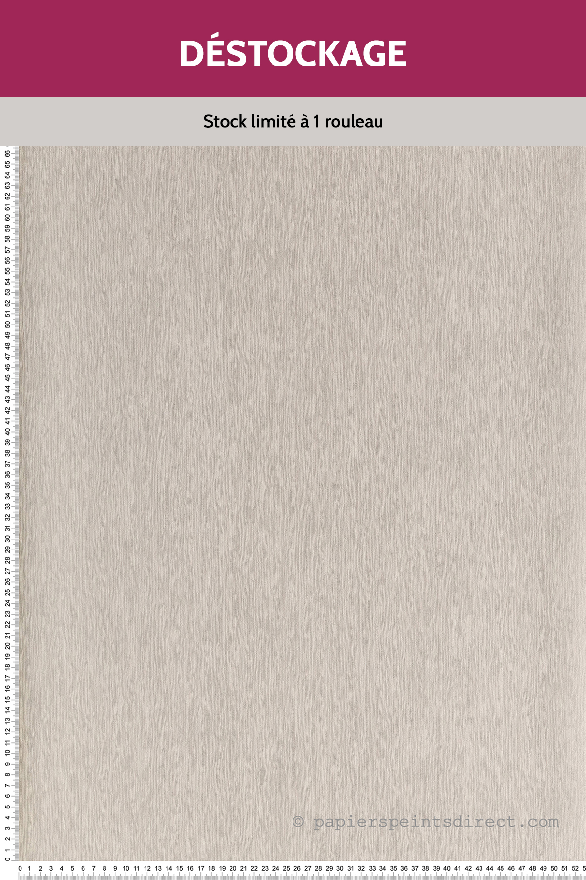 Papier peint Destockage - Uni Écru - Scarlett