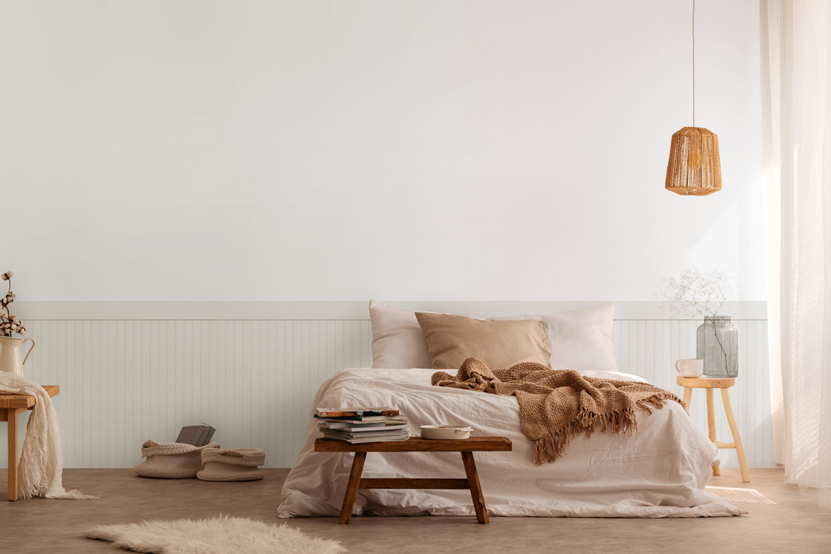 Papier peint Soubassement Tasseau Bois blanc gris - Wallpanel d'A.S. Création | Réf. AS-397443