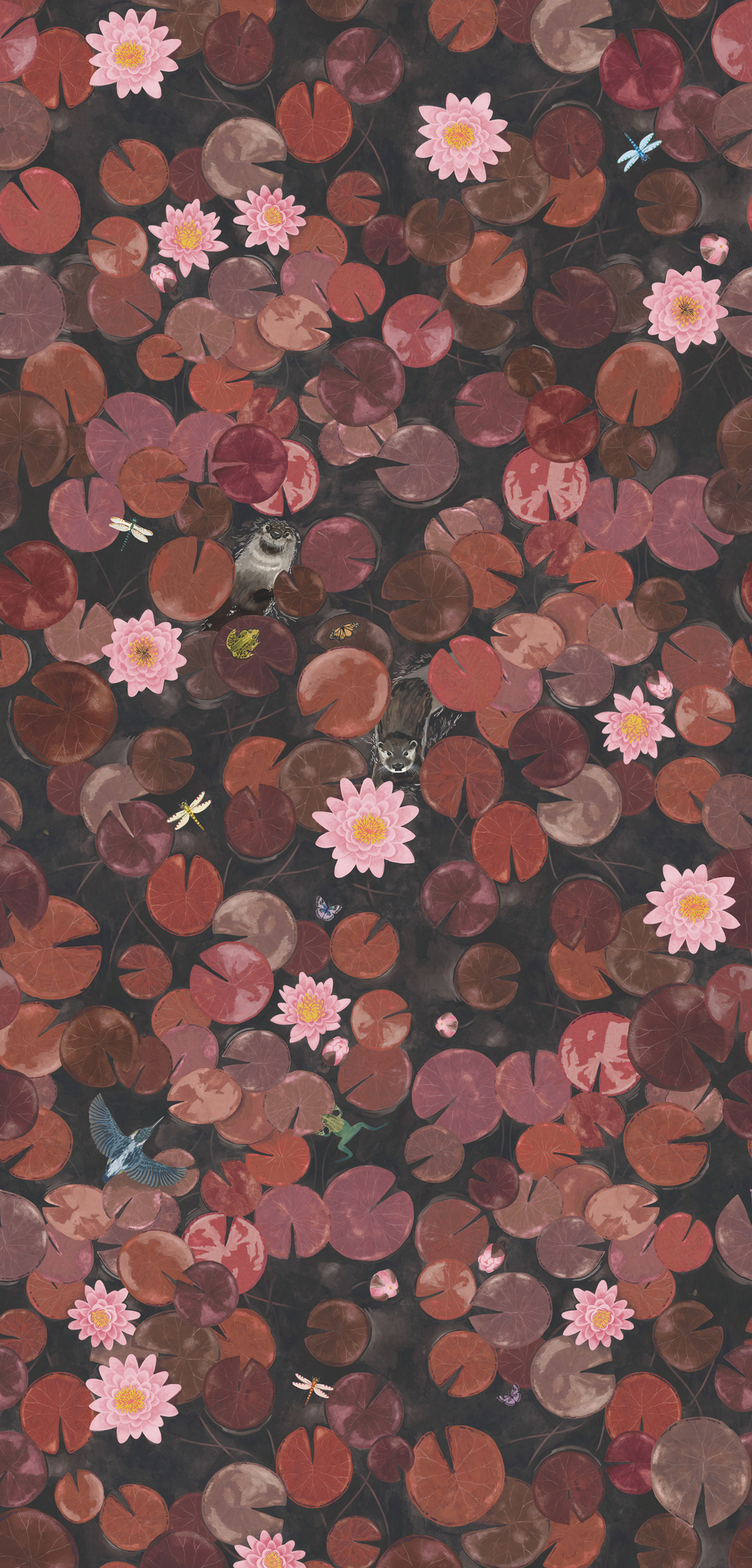 Papier peint panoramique Nénuphar Lily Pads Adventurer - In The Garden de Little Greene | Réf. 0234LPADVEN