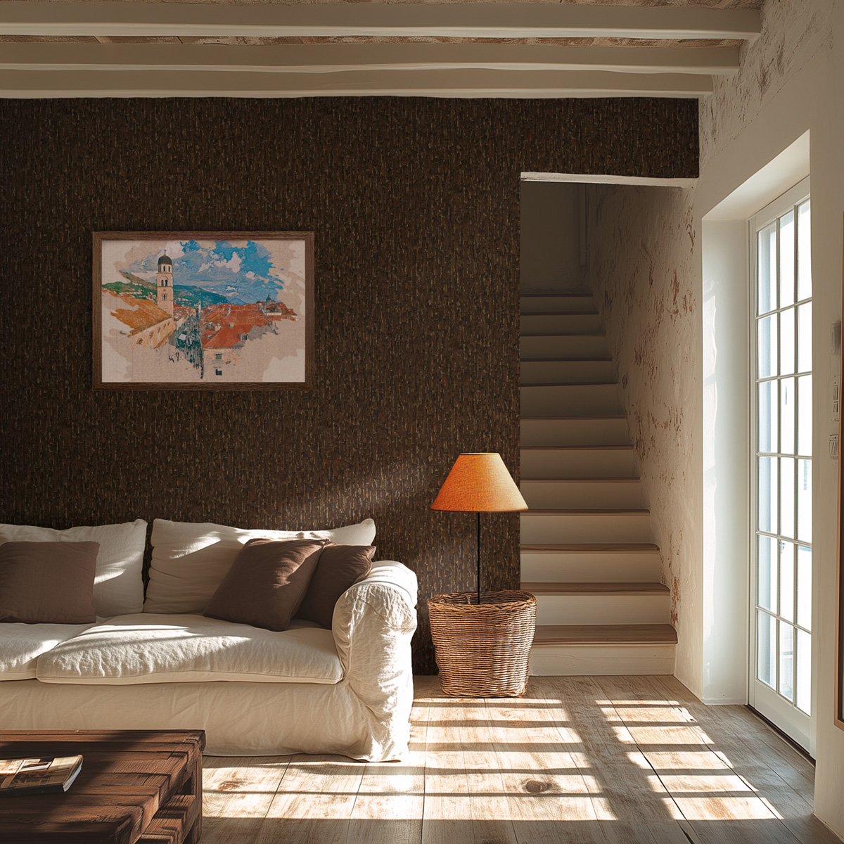 Papier peint Pierre Géométrie Moderne marron - Metropolitan Stories 4 Hot Spots d'A.S. Création AMB1| Réf. AS-786666