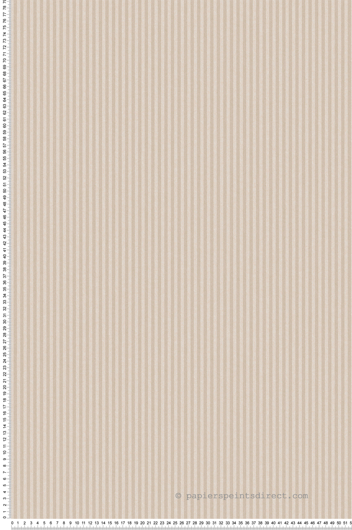 Papier peint Rayure Ticking Stripe beige - Beaux Arts de Lutèce | Réf. LTC-M1848
