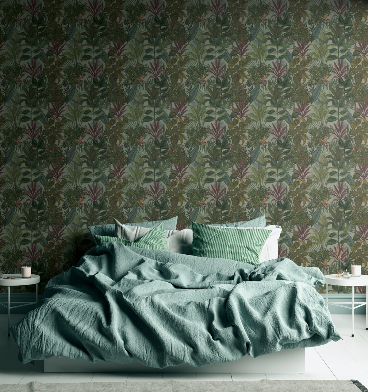 Papier peint Feuillage Luxuriant vert - Drawn Into Nature de Livingwalls | Réf. 39433-1