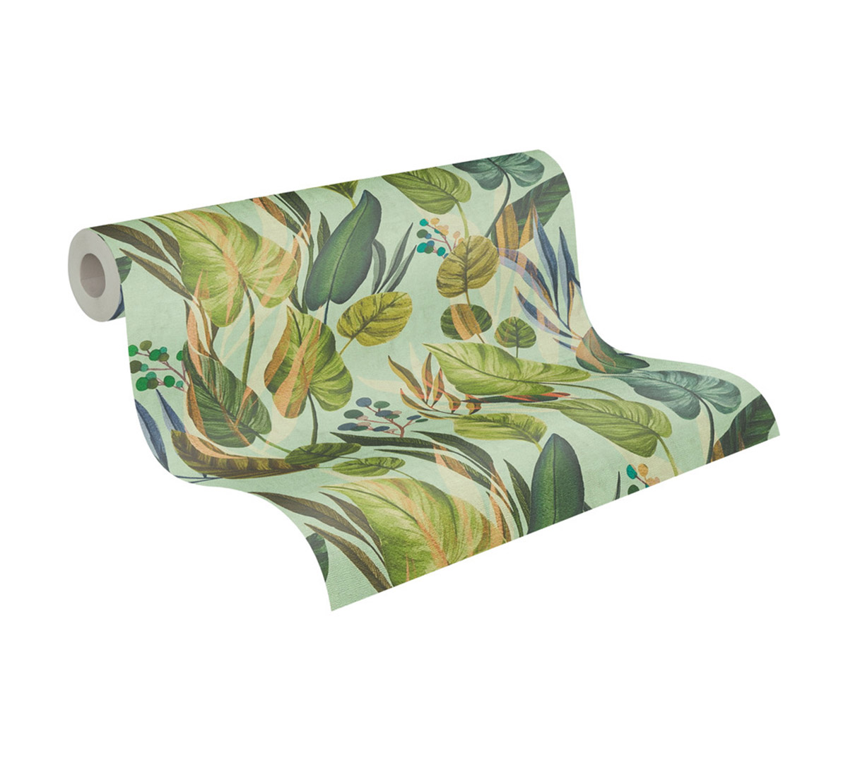 Papier peint Palmes Exotiques vert doux - Anna D'Andrea d'A.S. Création AMB5| Réf. AS-782191