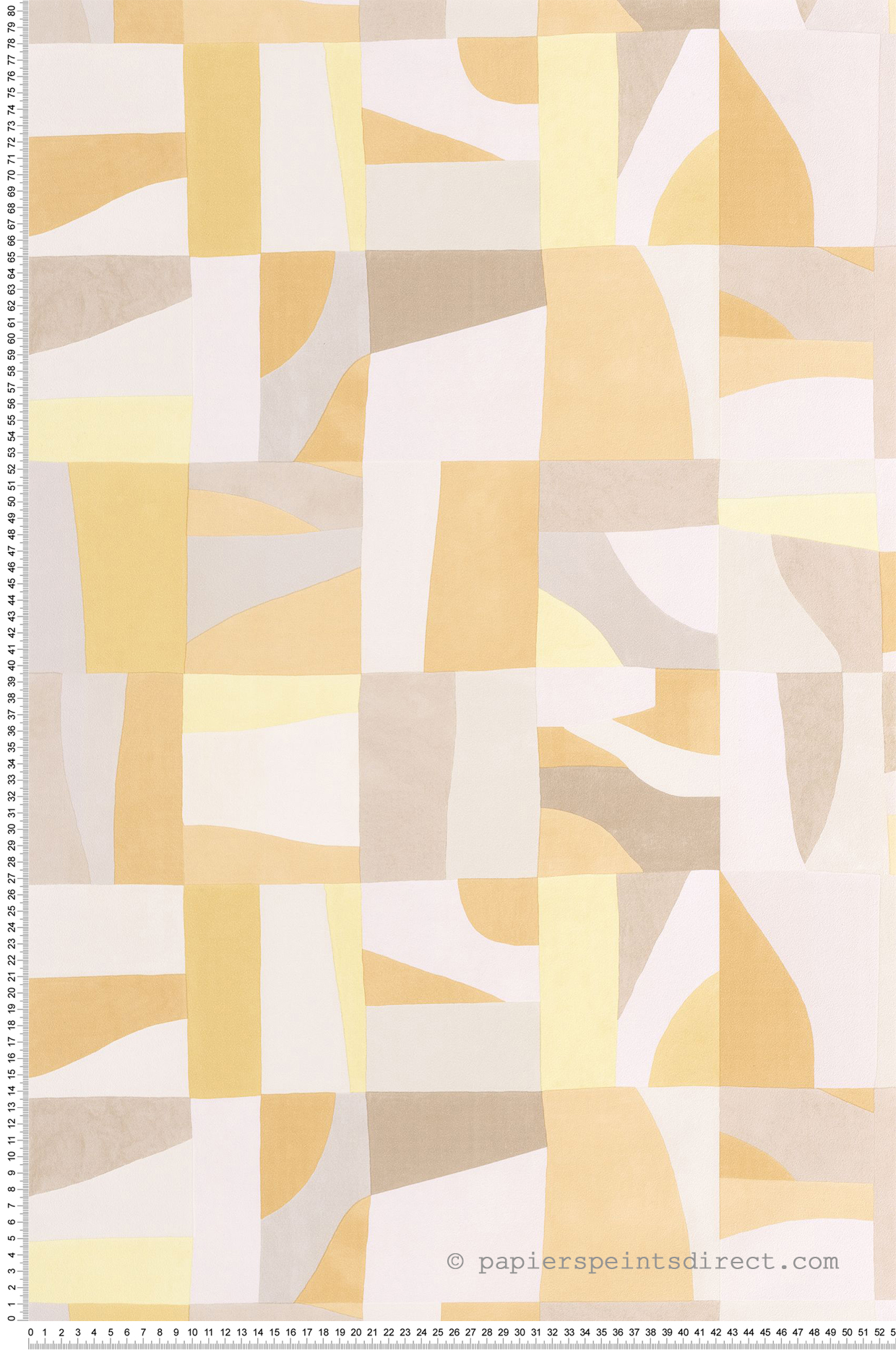 Papier peint Géométrique Aix beige jaune - Azur de Casélio | Réf. AZU105461228