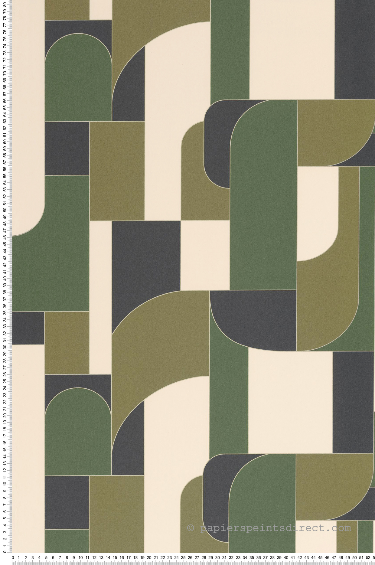 Papier peint Design Géométrie Achille olive doré - Maison Siméon de Casélio | Réf. MSI107390463