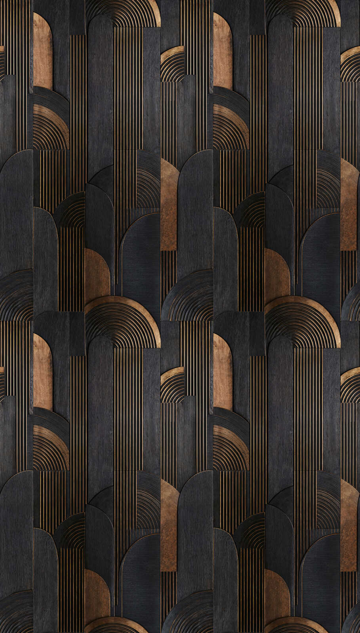 Papier peint panoramique Art Déco noir - Vibes & Styles d'A.S. Création | Réf. AS-792162