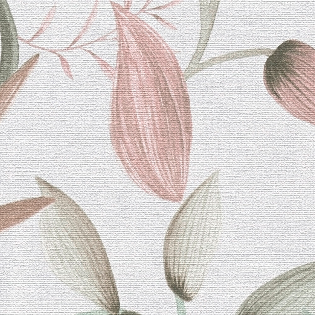 Papier peint Feuille Botanic vert rose - Aquarell Dreams d'A.S. Création AMB7 | Réf. AS-397451