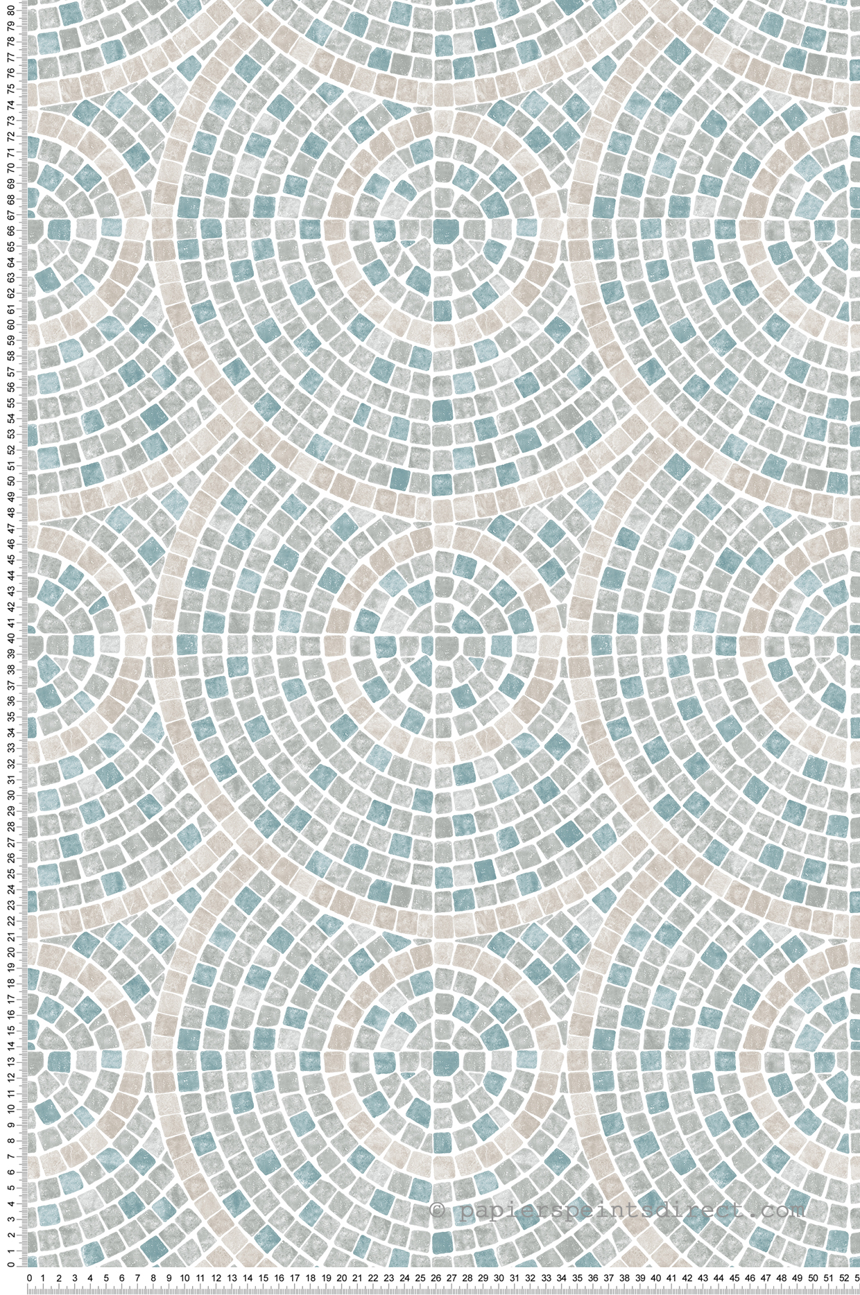 Papier Peint Mosaïque Pavé bleu - Artifice d'Ugépa | Réf. UGP-M76301
