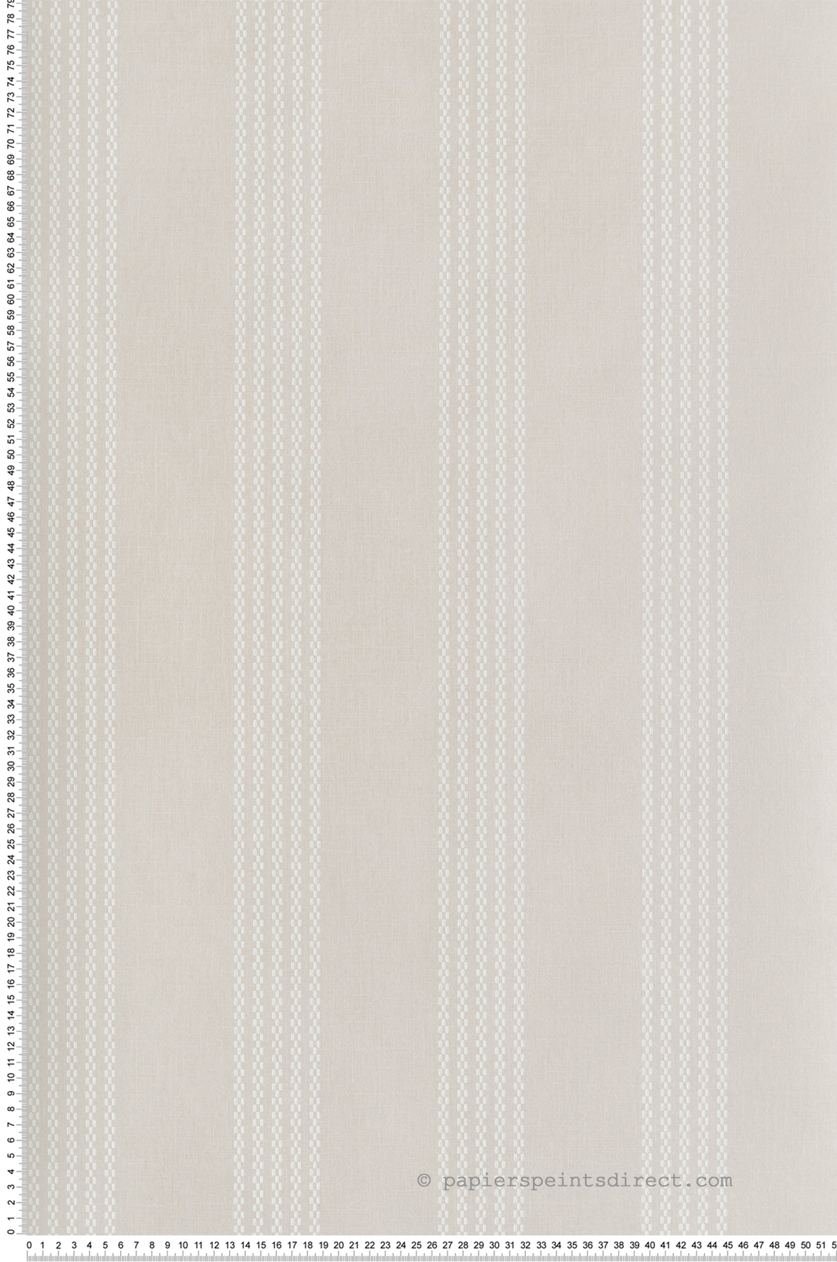 Papier peint Rayure Classique Silk grège - V&A Decorative Papers III d'Initiales | Réf. INI-2513-186-03