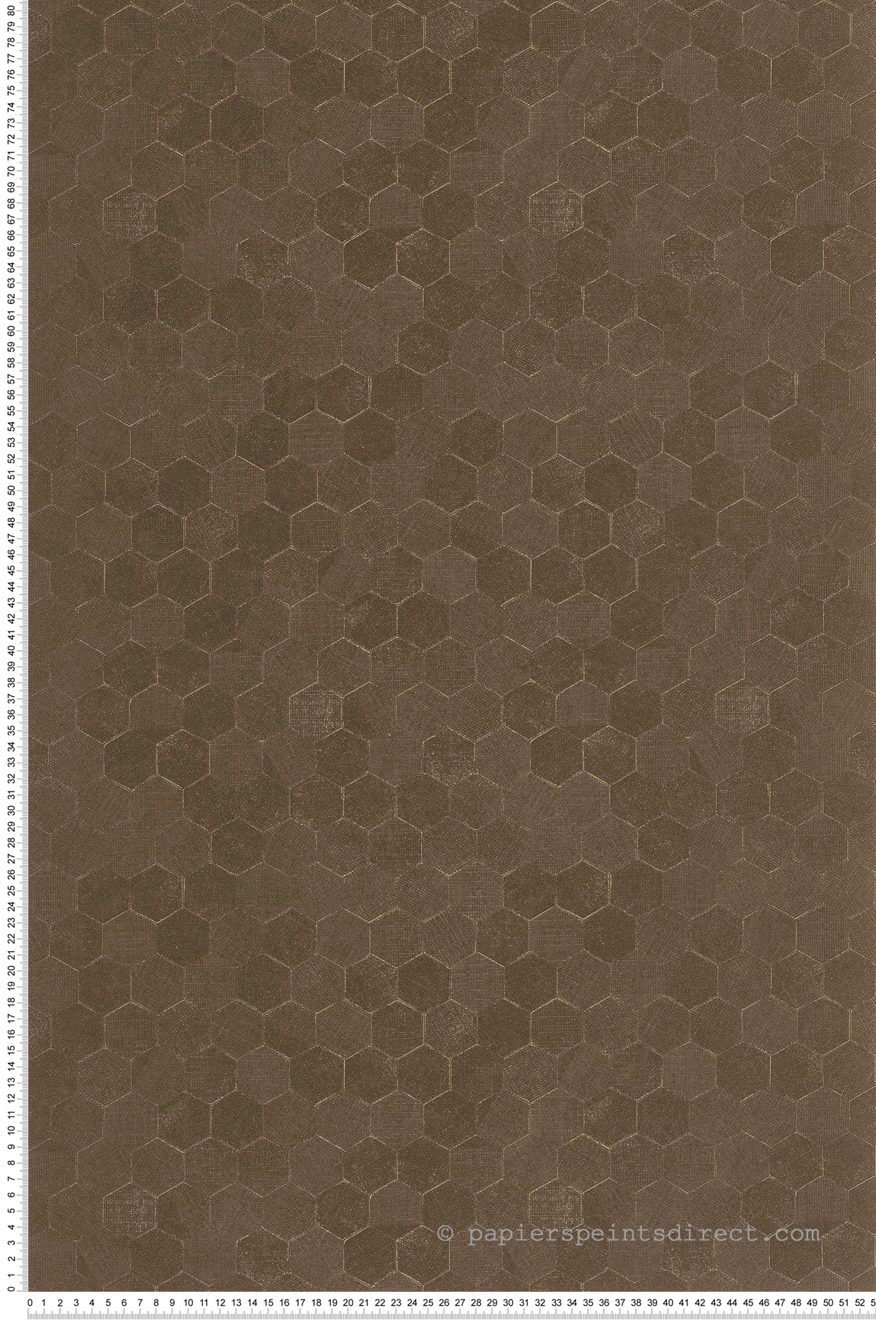 Papier peint Hexagone Meli marron doré - Solaris de Casadéco | Réf. SOLA201919947