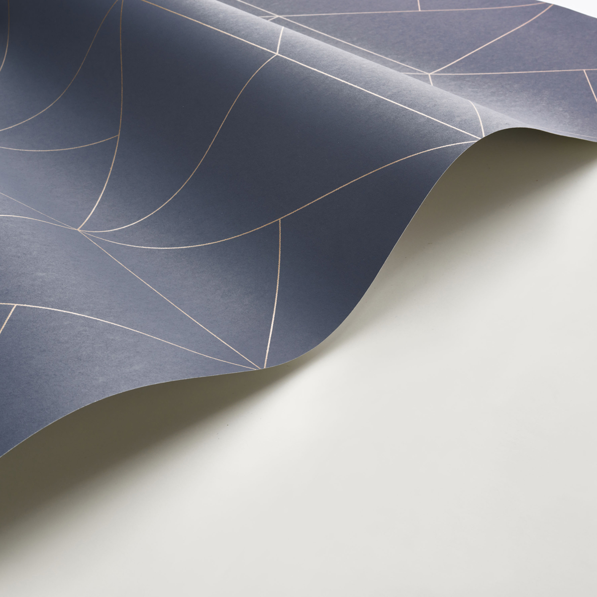Papier peint Figure Subtilité Métallisé bleu encre doré - Alchimie de Casadéco AMB4| Réf. ALMI89956803