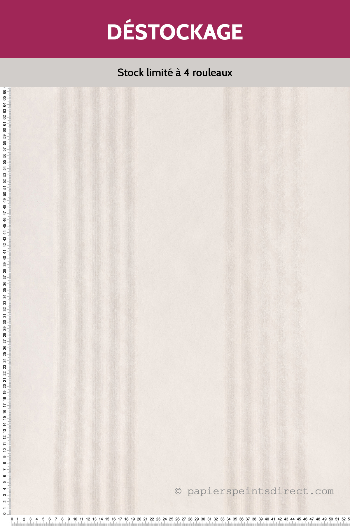 Papier peint Destockage - Rayures Très Larges Remplies de Fines Rayures Argentées - Nordik stripes