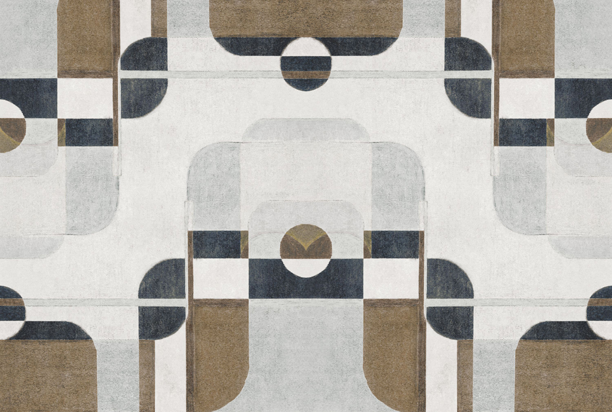 Papier peint panoramique Design Artistique Conrad S gris 424X250 - Carnaby Street de Casadéco | Réf. CARN200586128