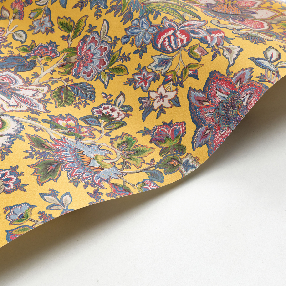 Papier peint Fleurs de Provence jaune - Les Belles Toiles De Jouy de Casadéco AMBV | Réf. LBTJ87942407