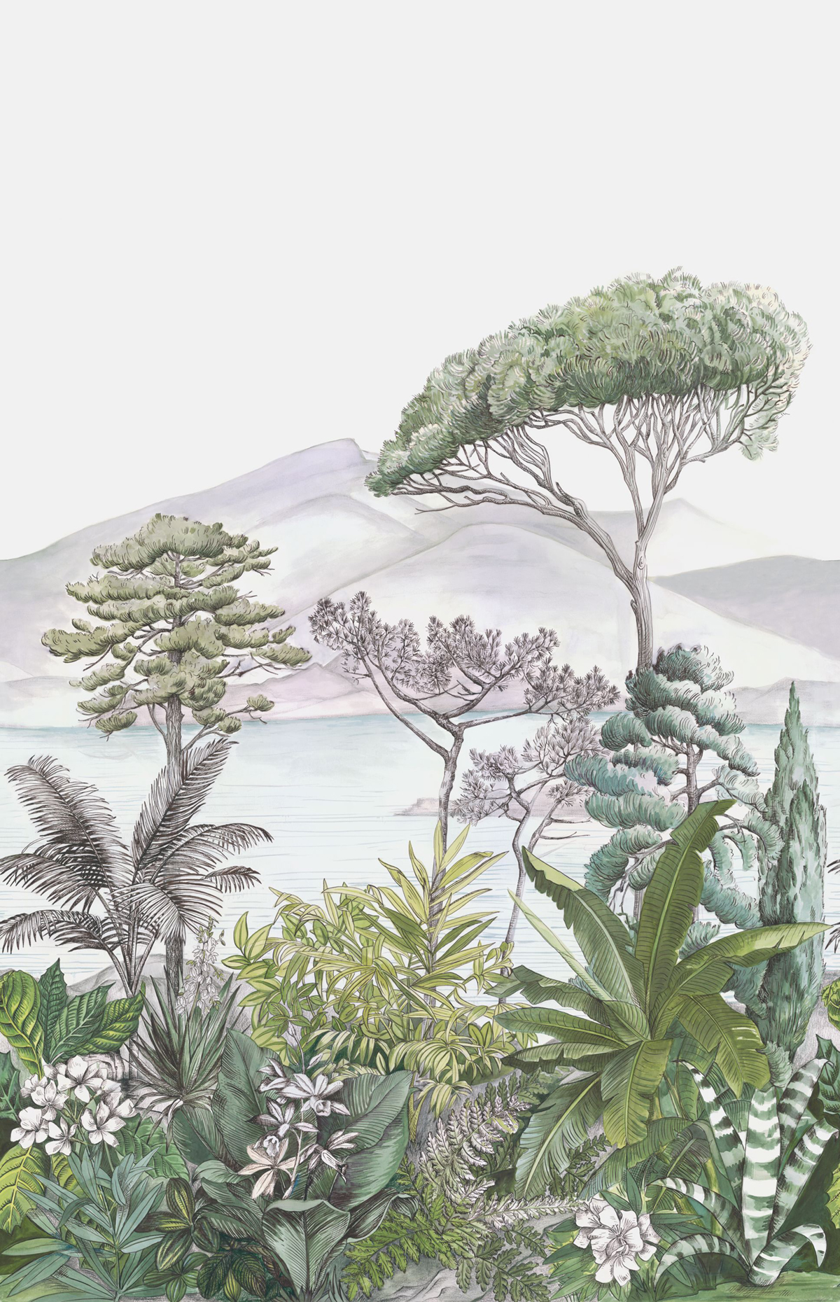 Papier peint panoramique Fresque Phoenix vert L 200x310 - Green & Co de Casélio | Réf. GCO103987004