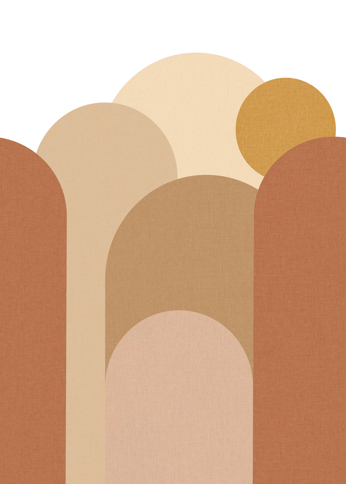 Papier peint panoramique Forme Arrondie Roma terracotta 200X280 - Color Box 3 de Casélio | Réf. CB3105964703